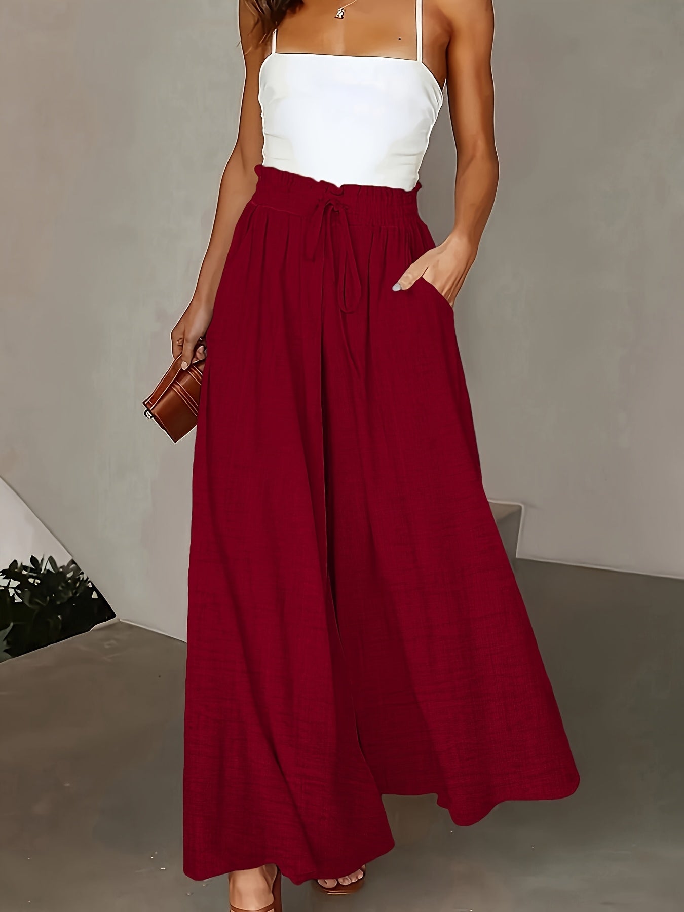 LUMMÉRAS Elegant High-Waisted Wide-Leg Women's Pants