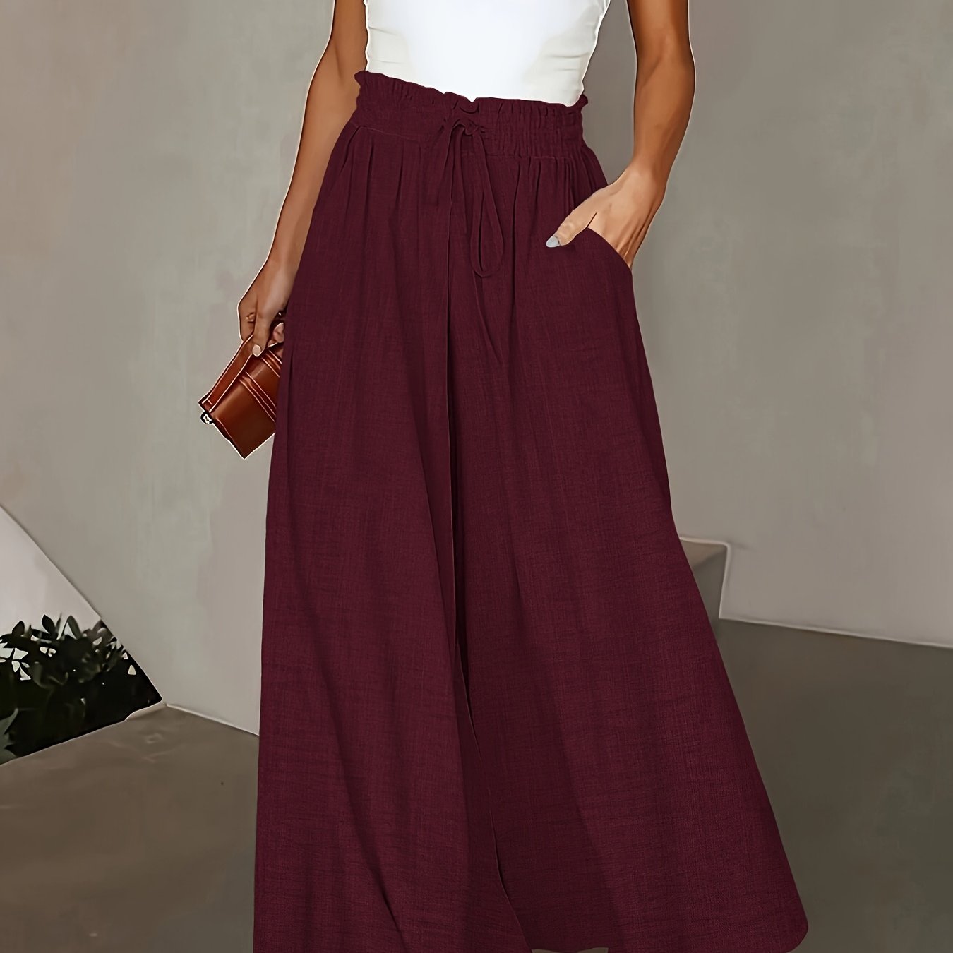 LUMMÉRAS Elegant High-Waisted Wide-Leg Women's Pants