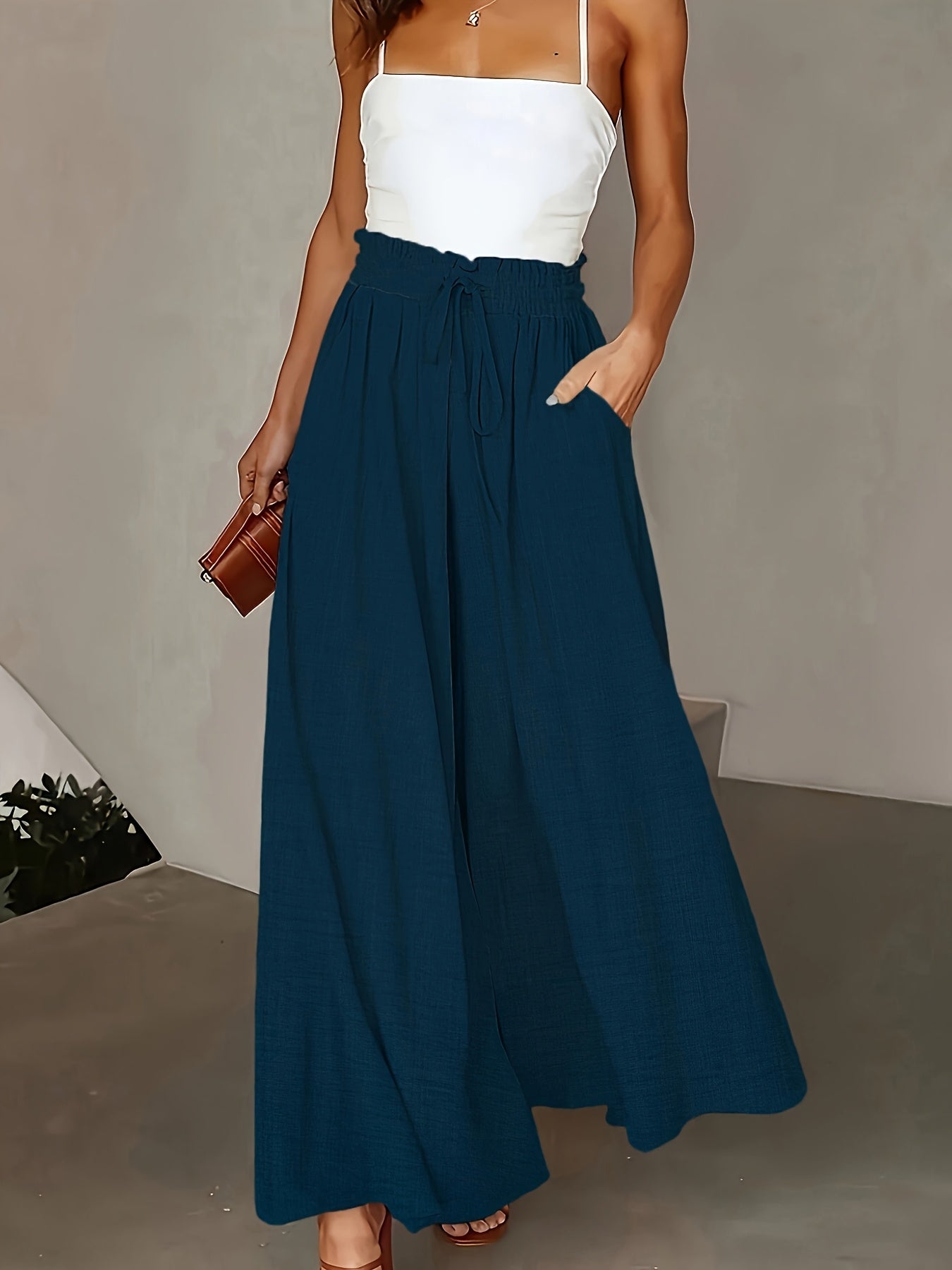 LUMMÉRAS Elegant High-Waisted Wide-Leg Women's Pants
