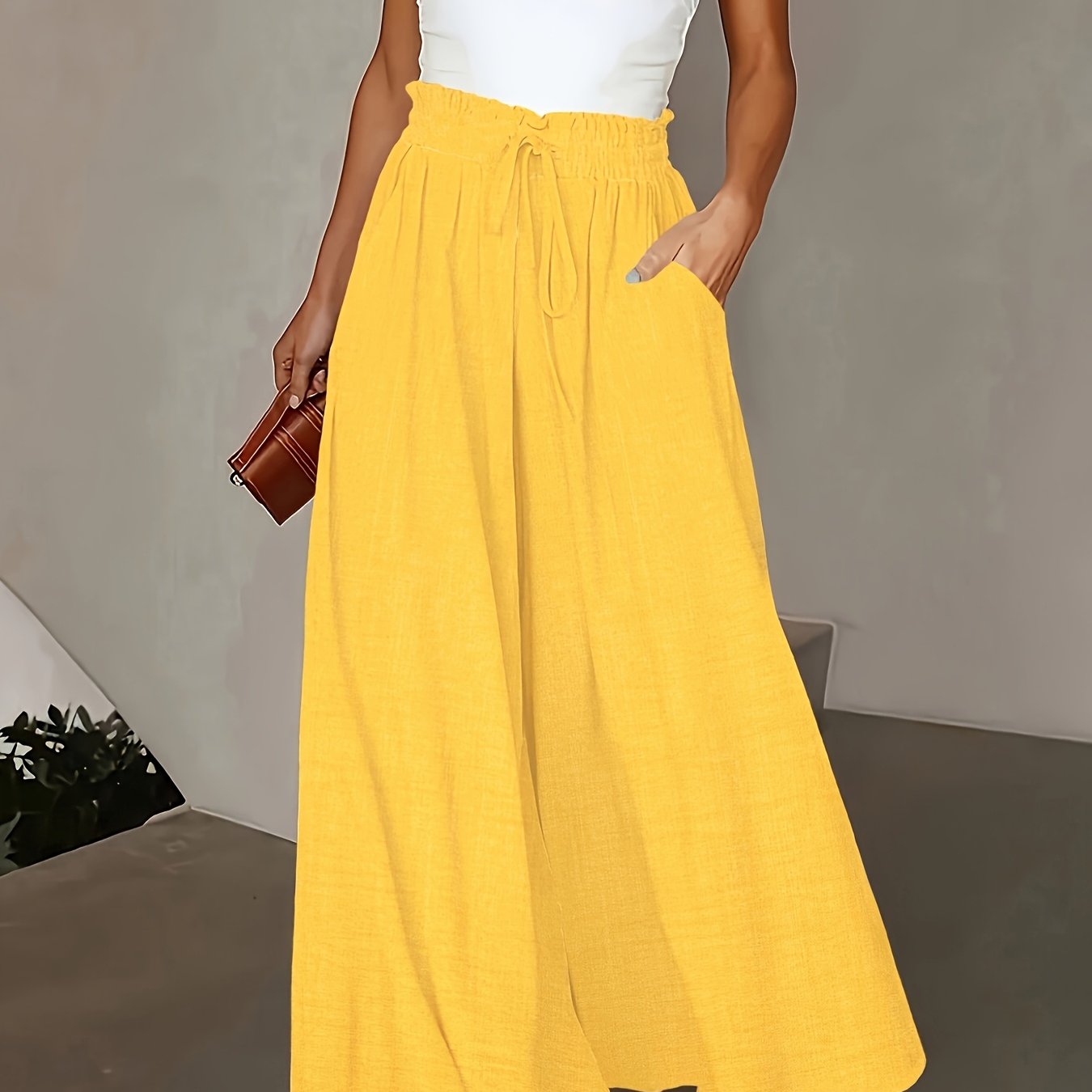 LUMMÉRAS Elegant High-Waisted Wide-Leg Women's Pants