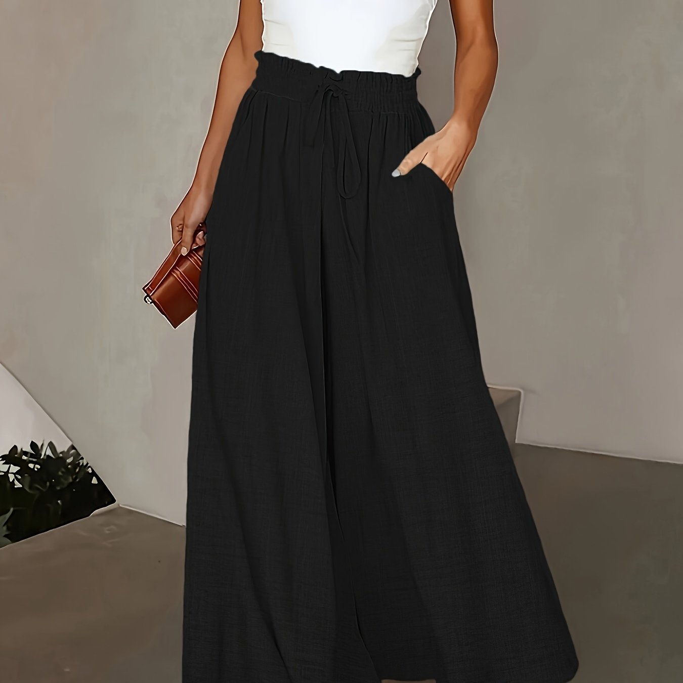 LUMMÉRAS Elegant High-Waisted Wide-Leg Women's Pants