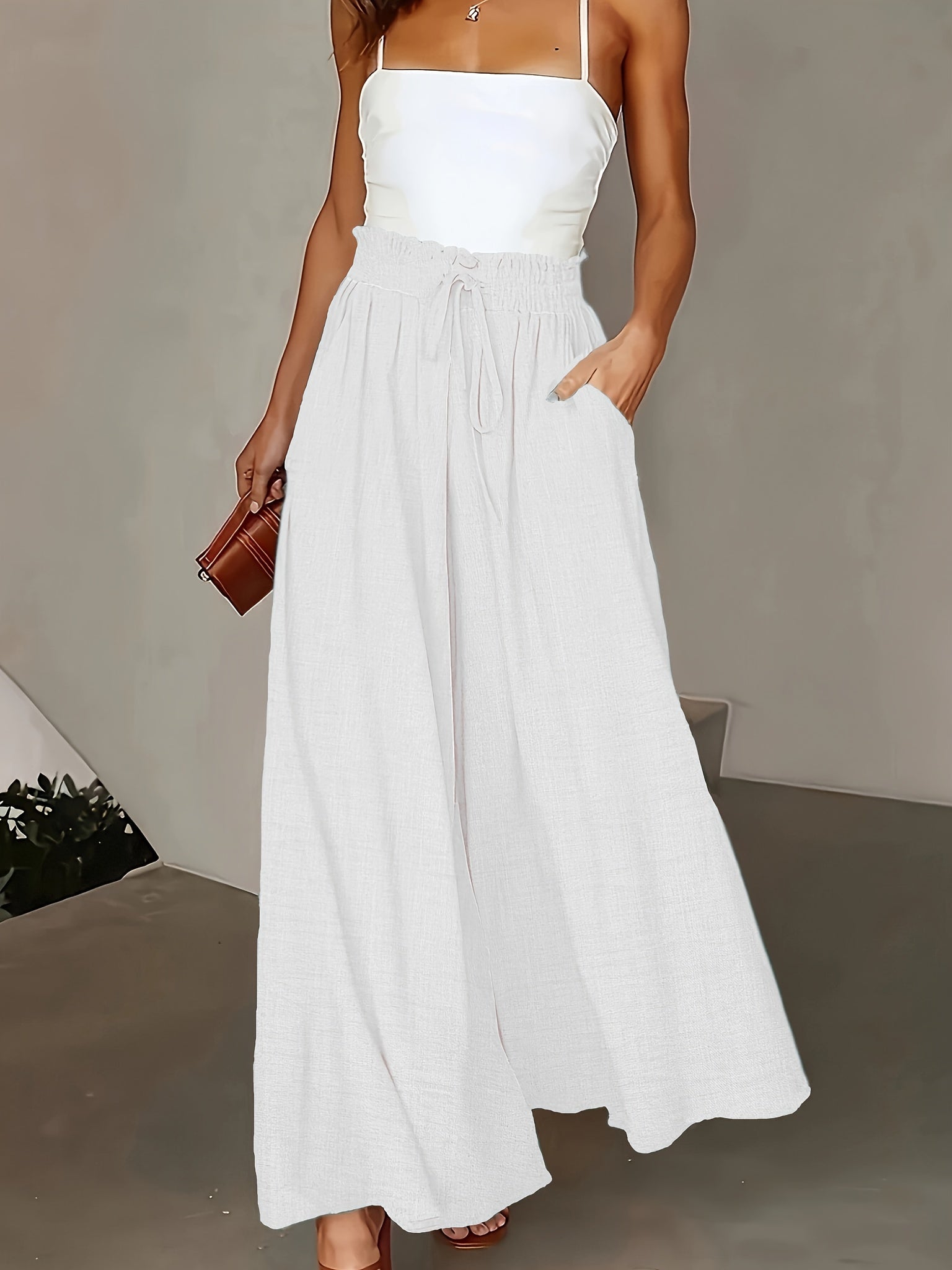 LUMMÉRAS Elegant High-Waisted Wide-Leg Women's Pants
