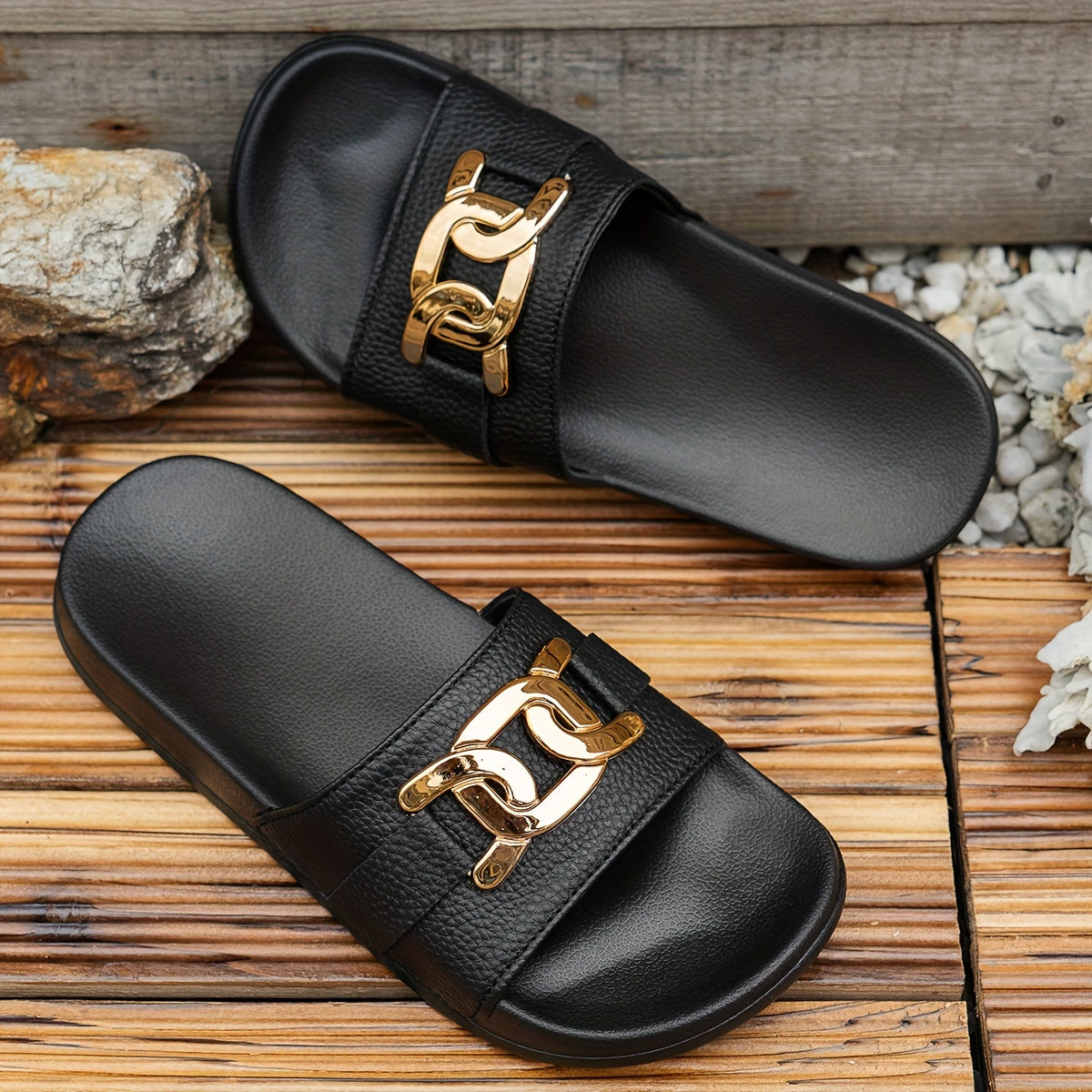 LUMMÉRAS Golden Accent Luxe Slides
