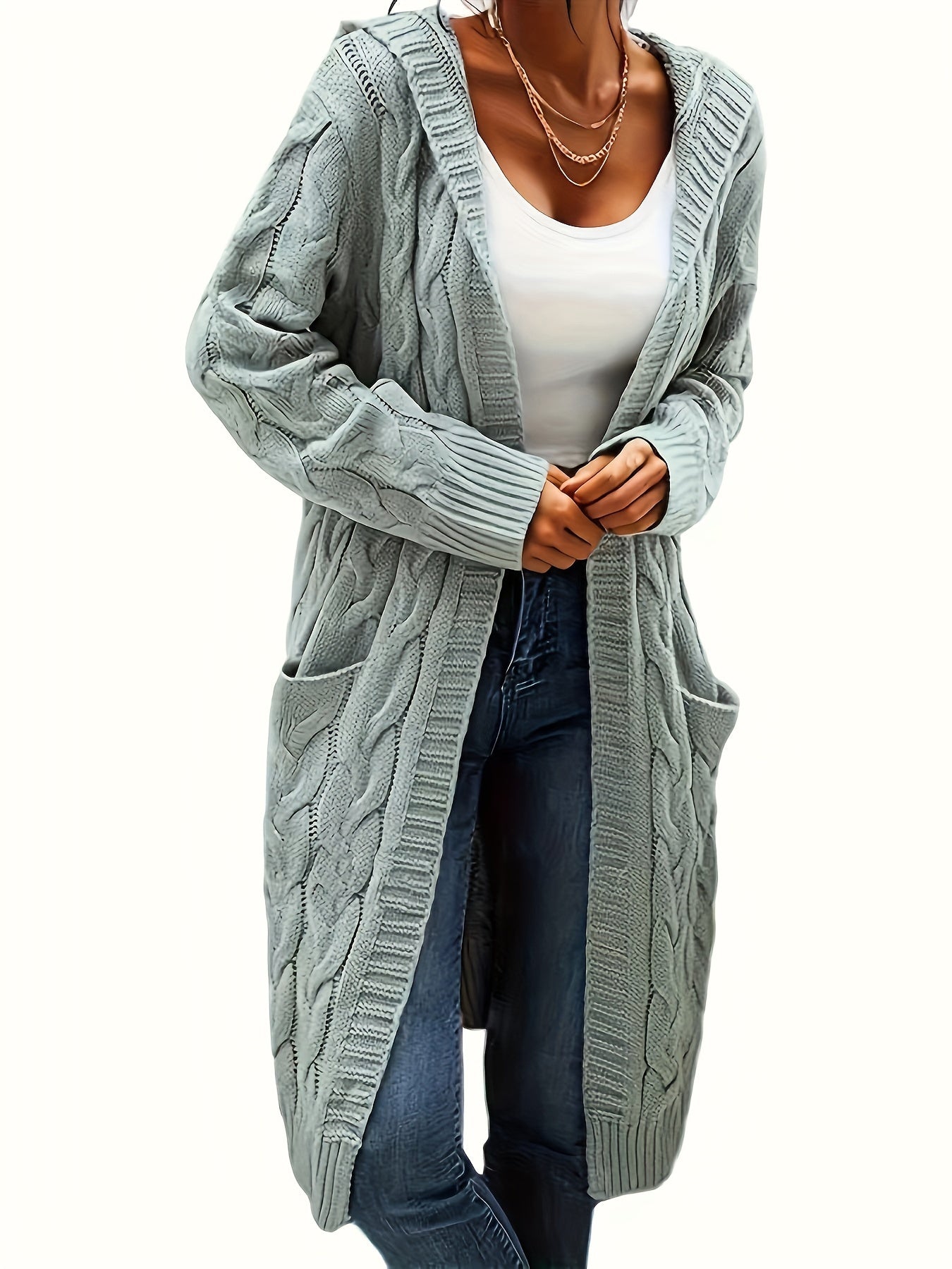 LUMMÉRAS Women's Open Front Cardigan with Pockets