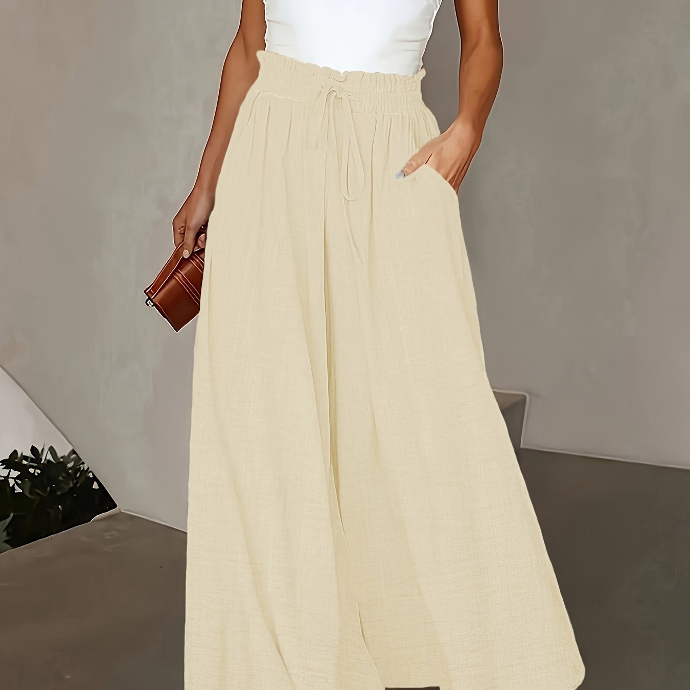 LUMMÉRAS Elegant High-Waisted Wide-Leg Women's Pants