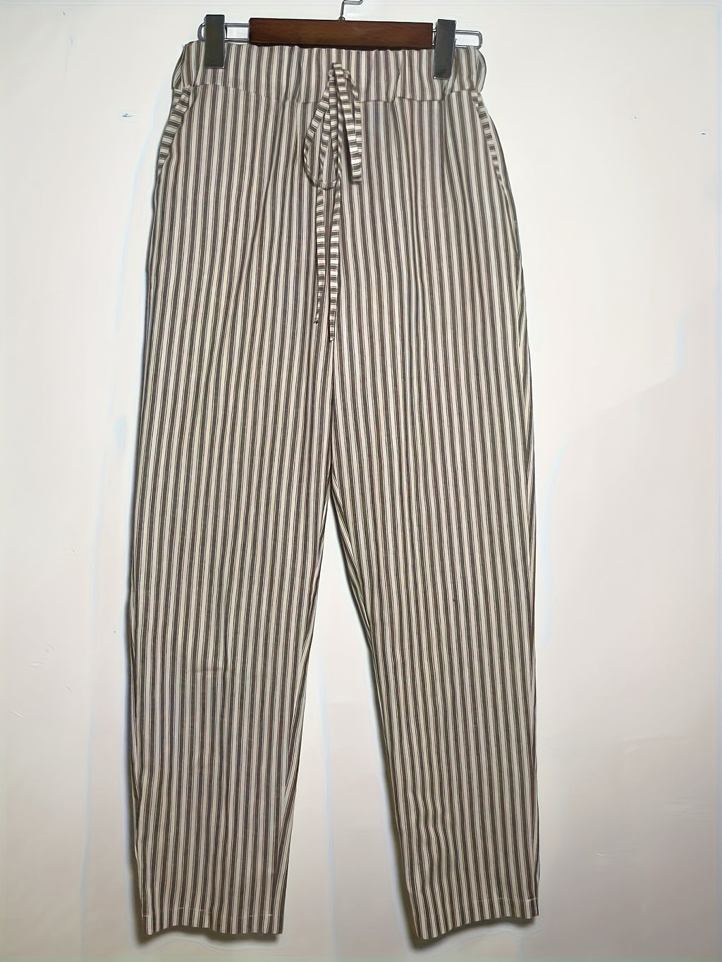 LUMMÉRAS Women's High-Waisted Striped Wide-Leg Pants