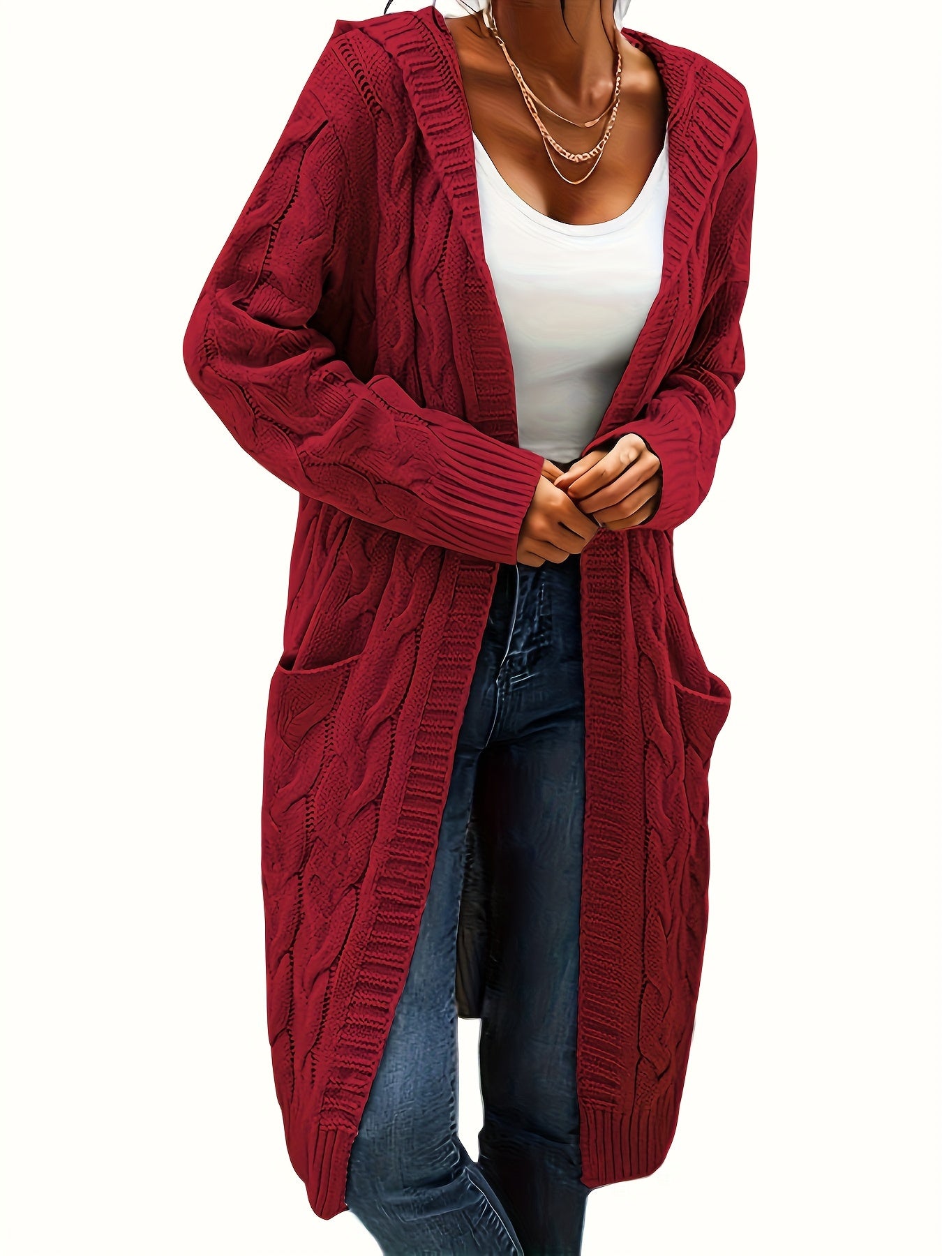 LUMMÉRAS Women's Open Front Cardigan with Pockets