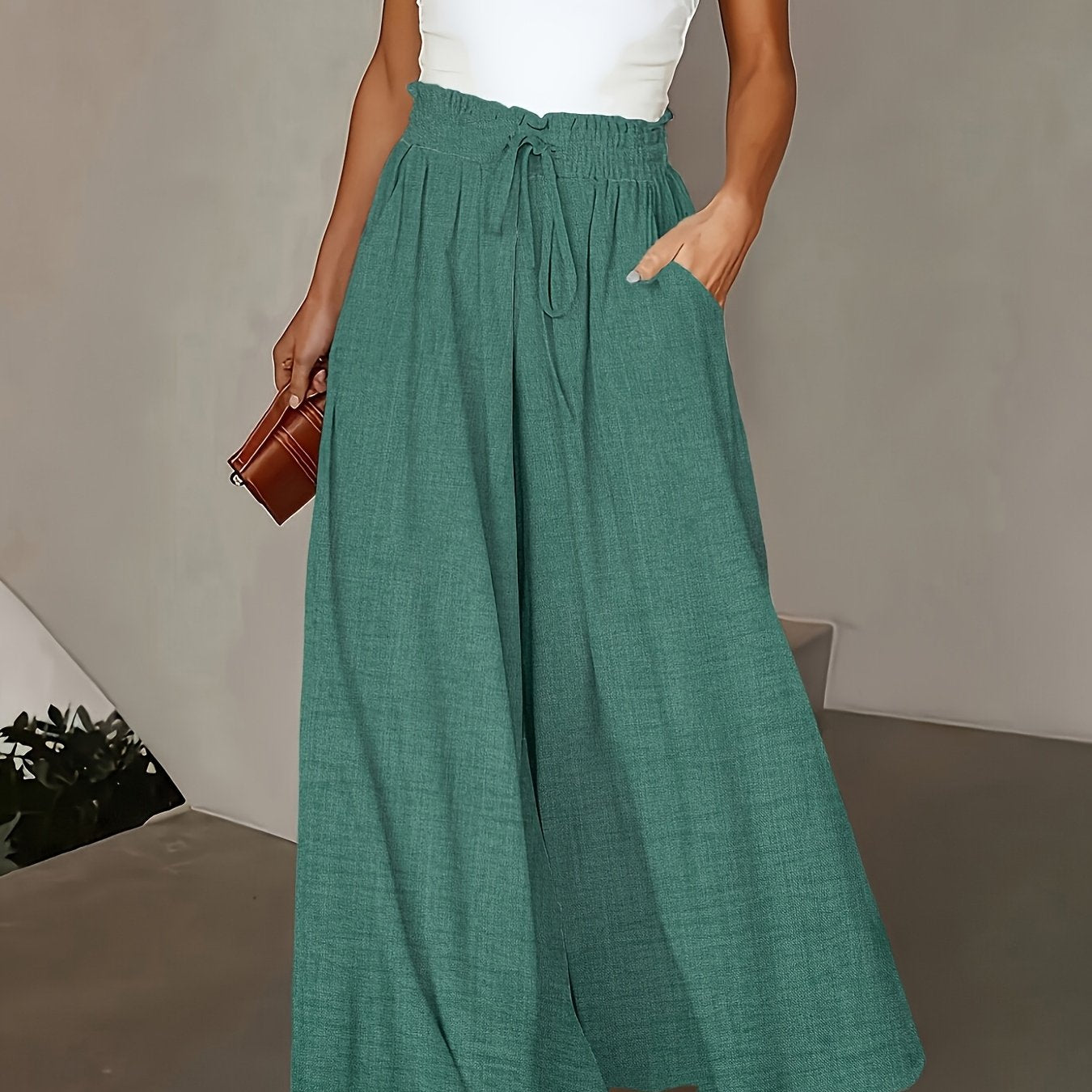 LUMMÉRAS Elegant High-Waisted Wide-Leg Women's Pants