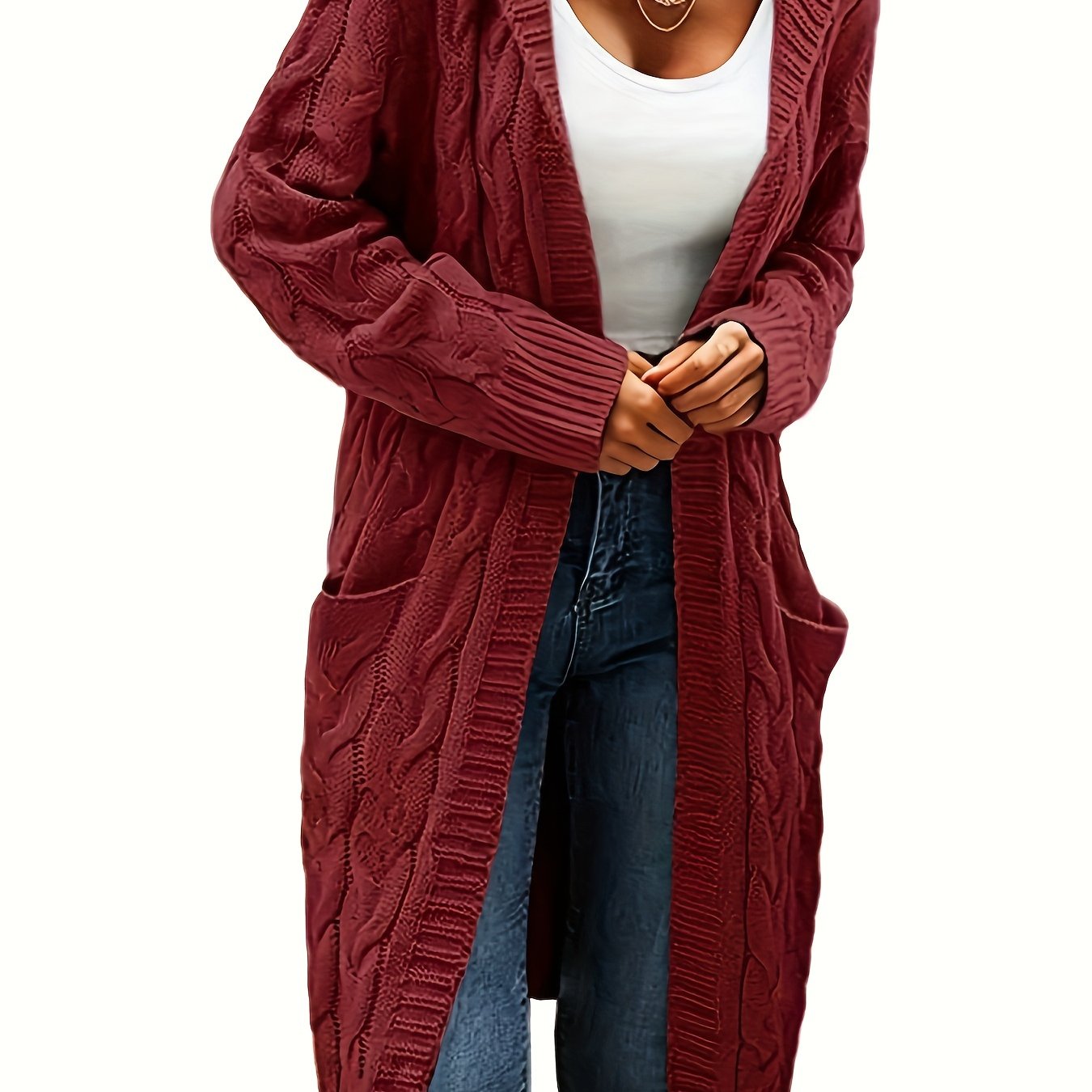 LUMMÉRAS Women's Open Front Cardigan with Pockets