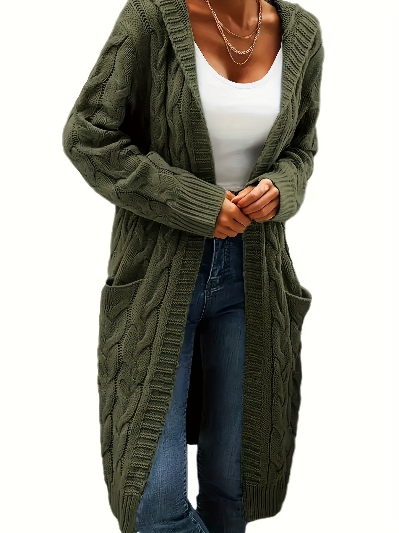 LUMMÉRAS Women's Open Front Cardigan with Pockets