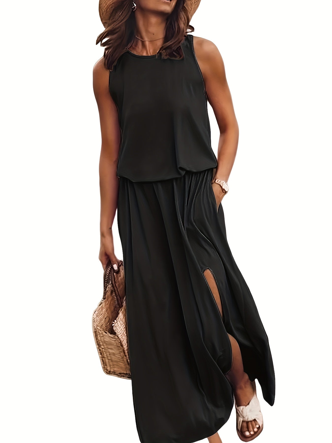 LUMMÉRAS Elegant Midi Dress with Side Slit