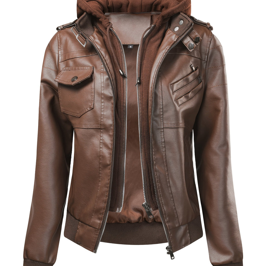 LUMMÉRAS Women's Hooded Moto Jacket