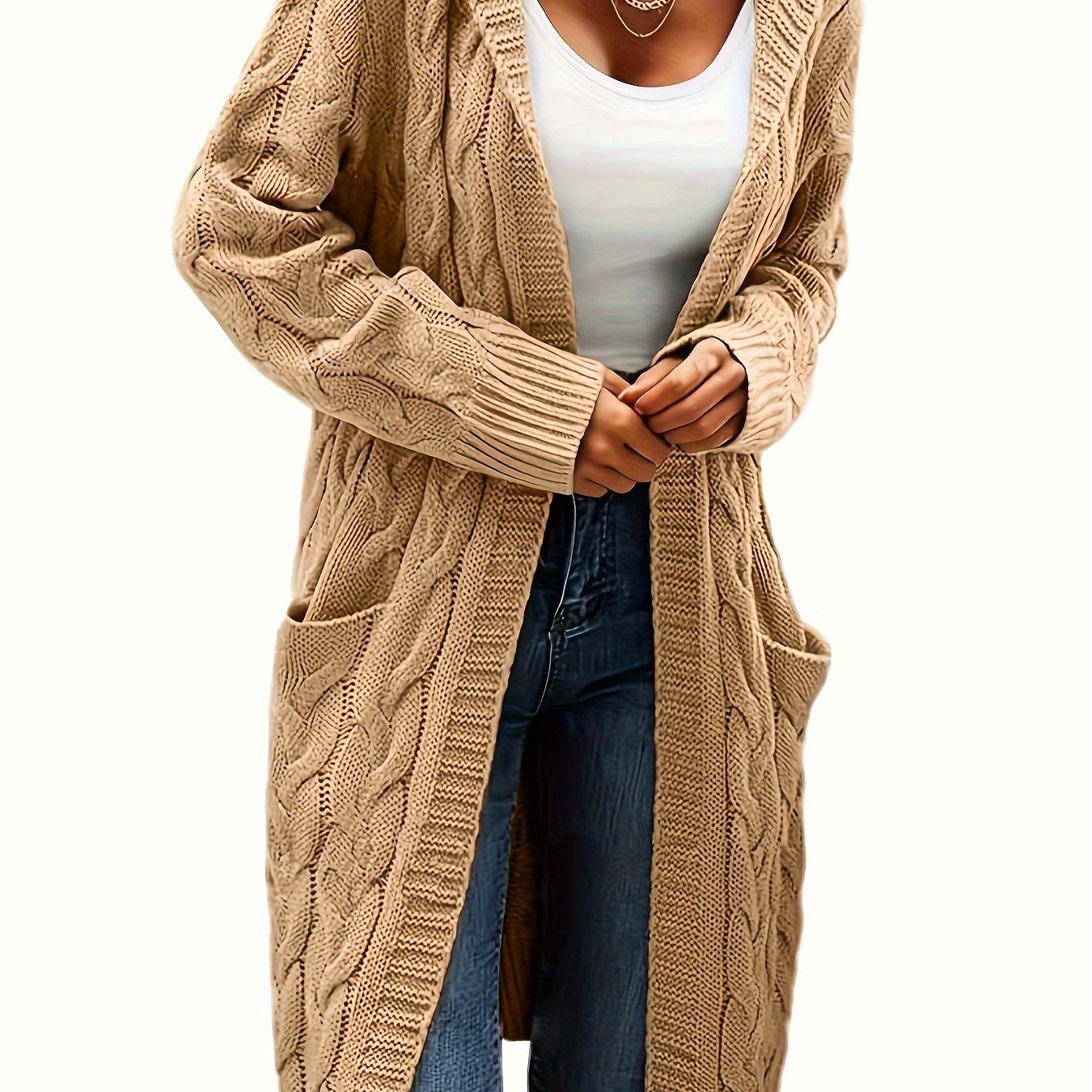 LUMMÉRAS Women's Open Front Cardigan with Pockets