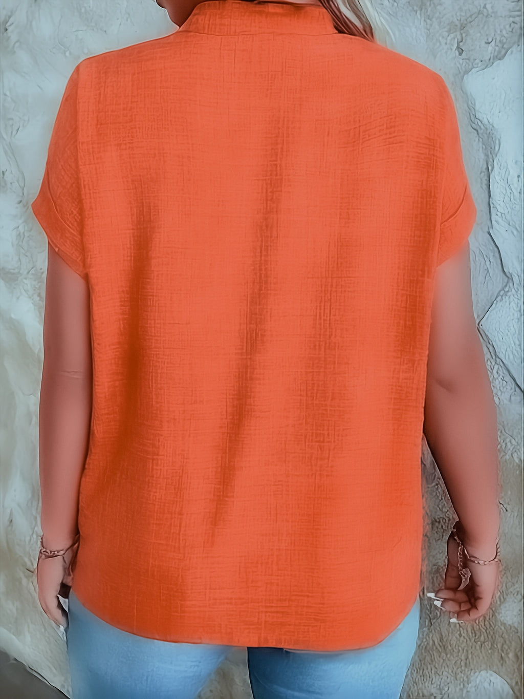 LUMMÉRAS Women's Casual V-Neck Blouse with Small Stand-Up Collar.