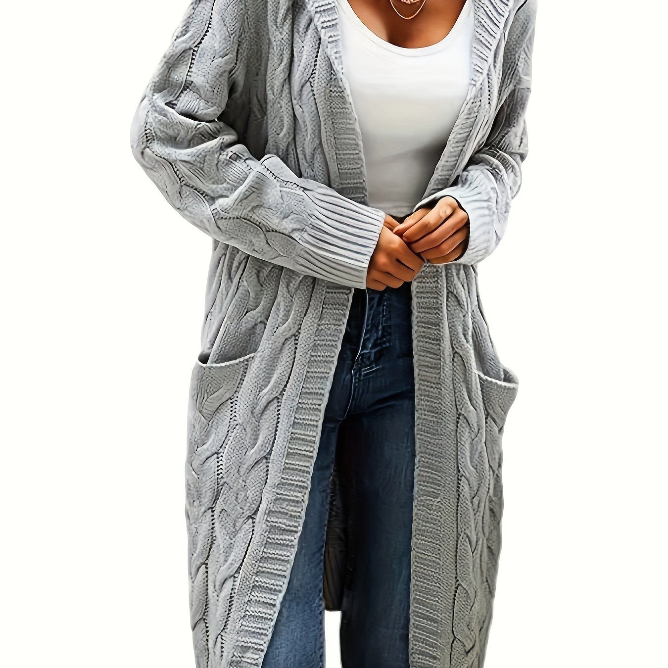 LUMMÉRAS Women's Open Front Cardigan with Pockets
