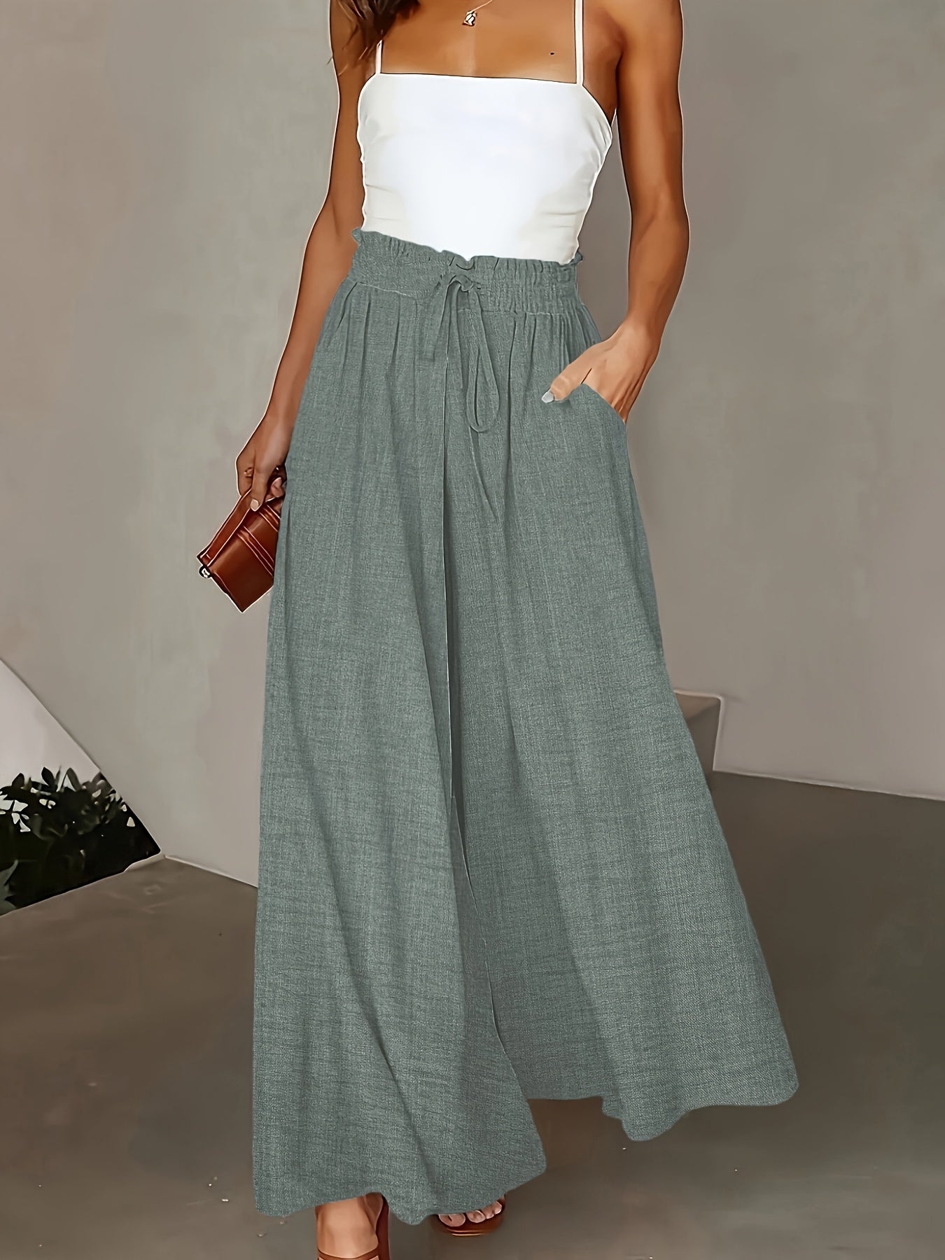 LUMMÉRAS Elegant High-Waisted Wide-Leg Women's Pants
