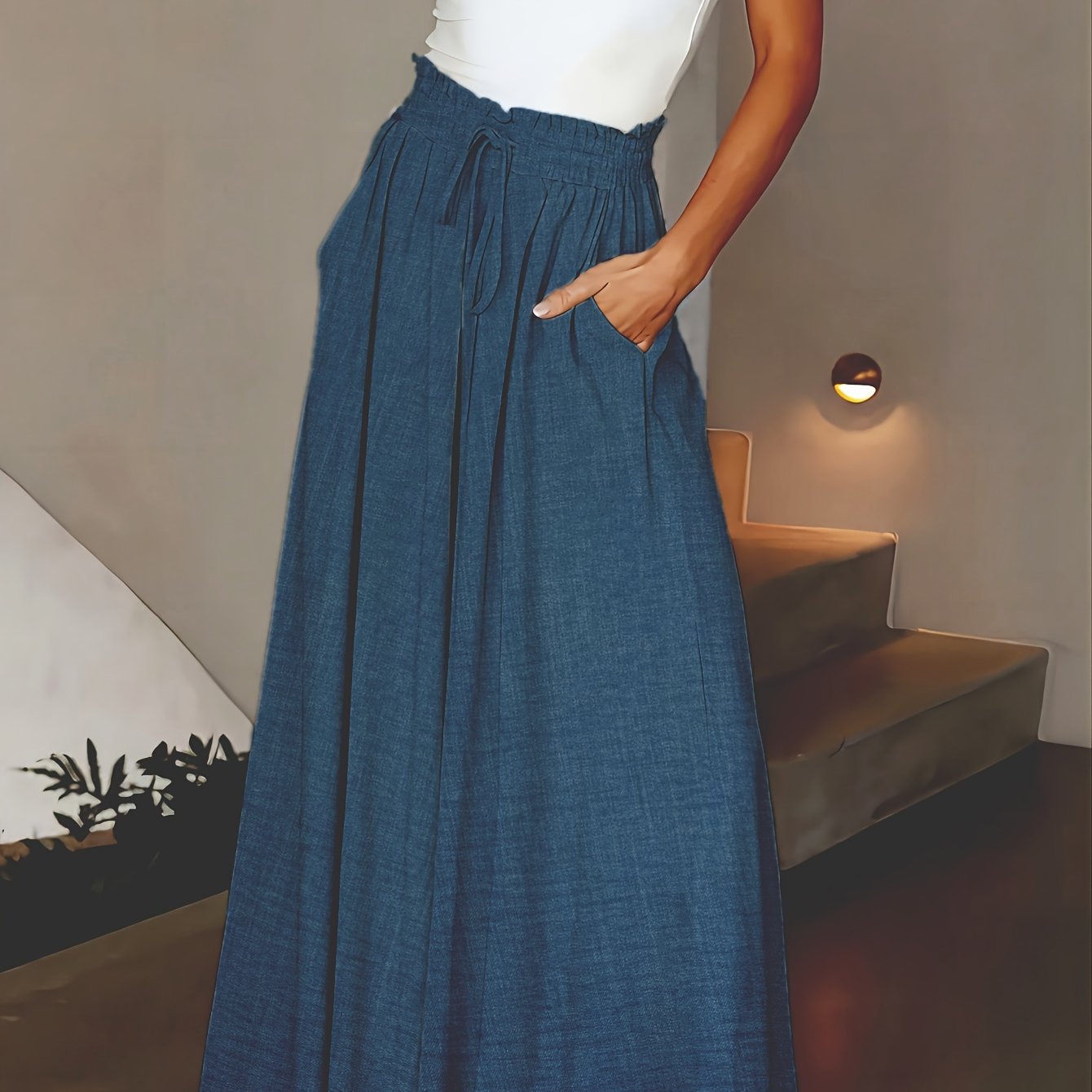 LUMMÉRAS Elegant High-Waisted Wide-Leg Women's Pants