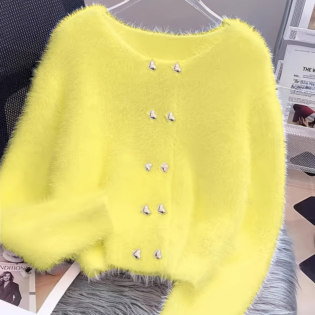 LUMMÉRAS Faux Mink Soft Knit Sweater