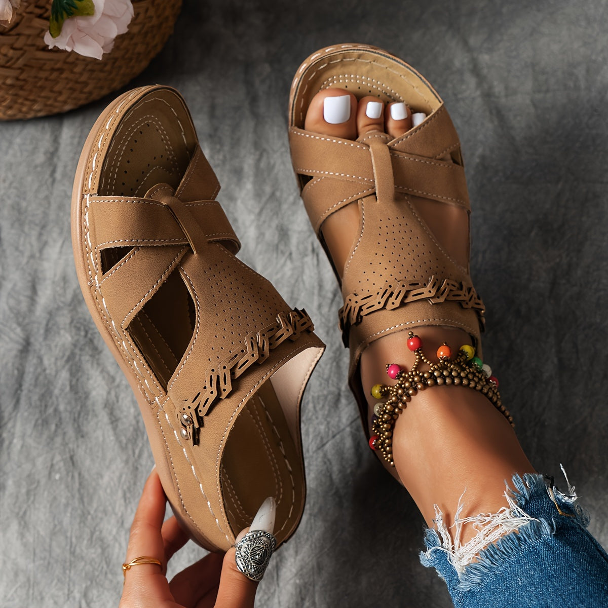 LUMMÉRAS Flow Wedge Slide Sandals