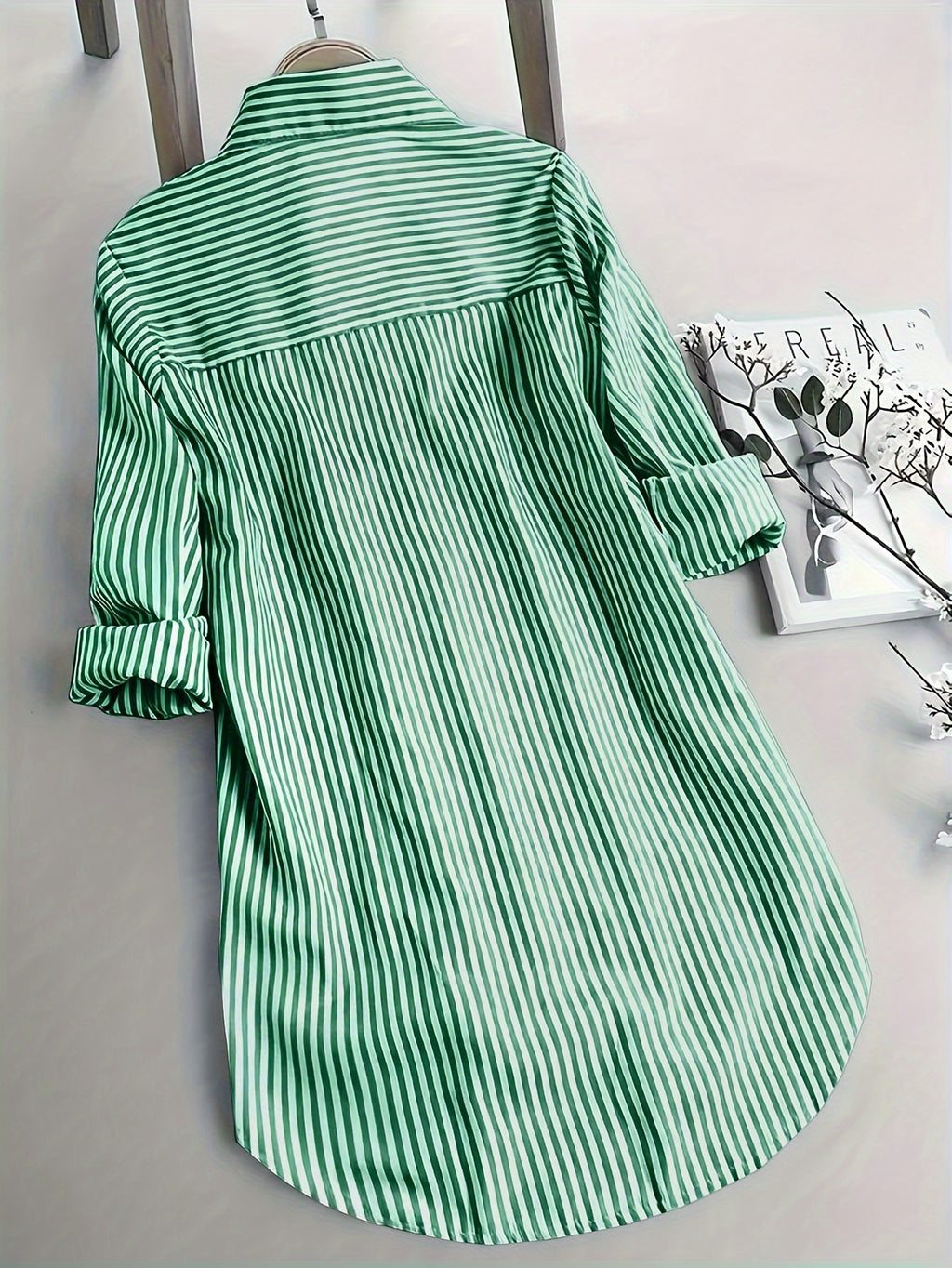 LUMMÉRAS Women's Striped Long Sleeve Button-Up Shirt