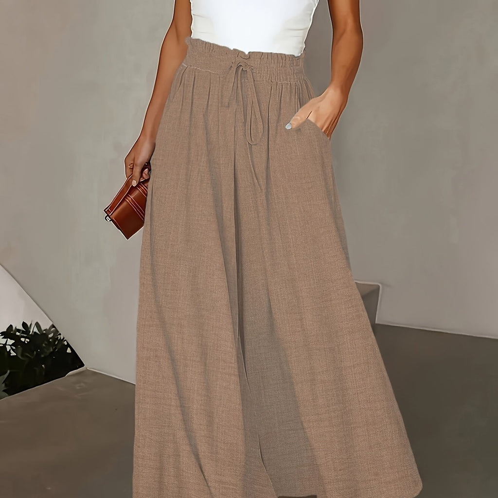 LUMMÉRAS Elegant High-Waisted Wide-Leg Women's Pants