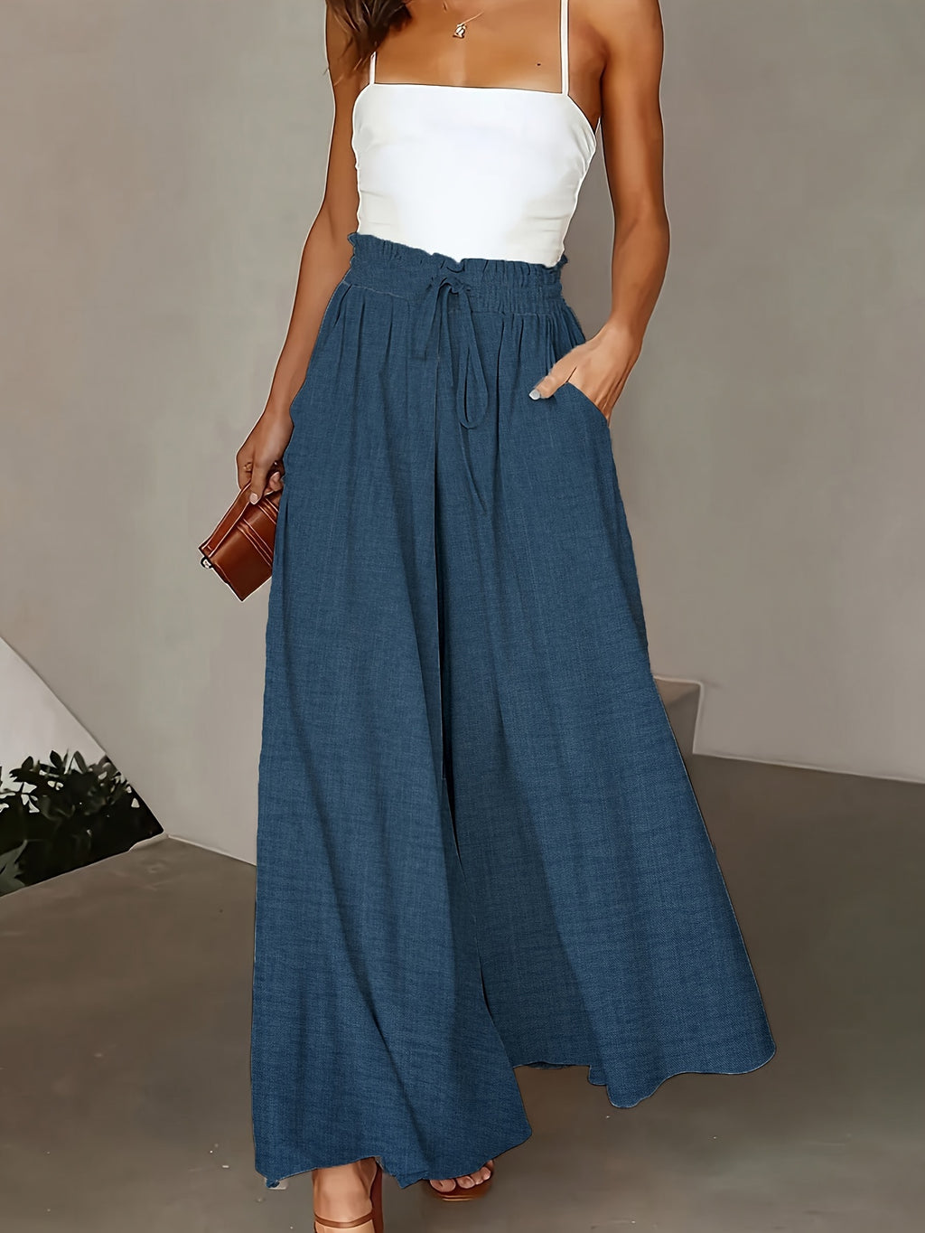 LUMMÉRAS Elegant High-Waisted Wide-Leg Women's Pants