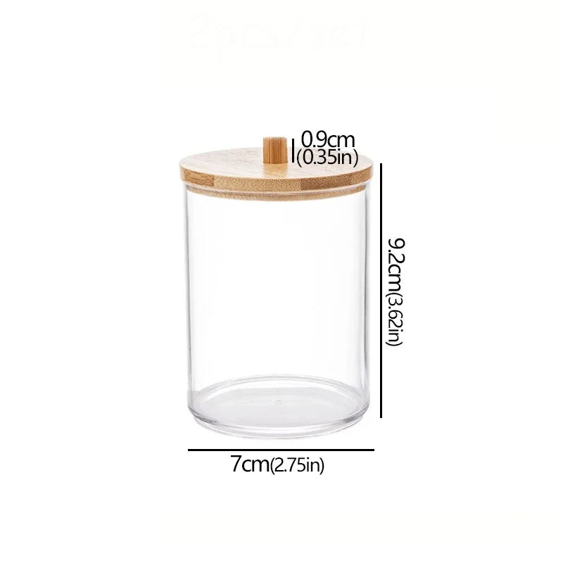 LUMMÉRAS Bamboo-Lid Acrylic Organizer Jar