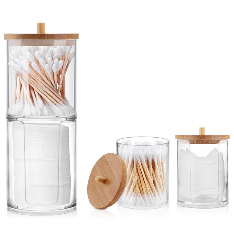 LUMMÉRAS Bamboo-Lid Acrylic Organizer Jar