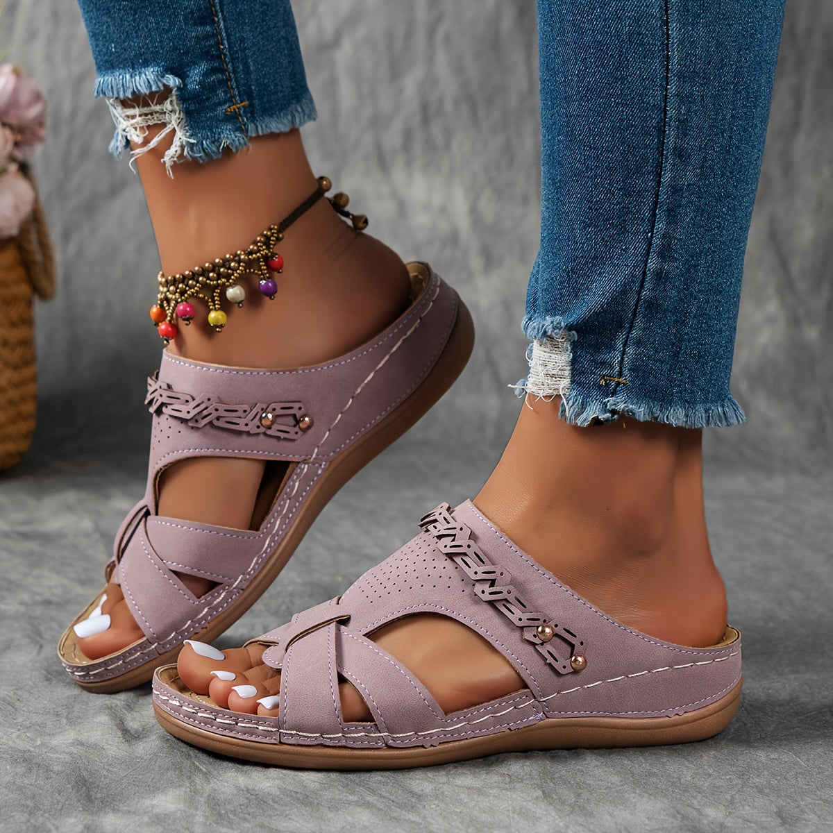LUMMÉRAS Flow Wedge Slide Sandals