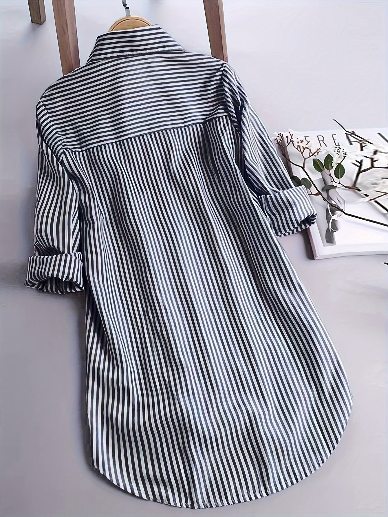 LUMMÉRAS Women's Striped Long Sleeve Button-Up Shirt