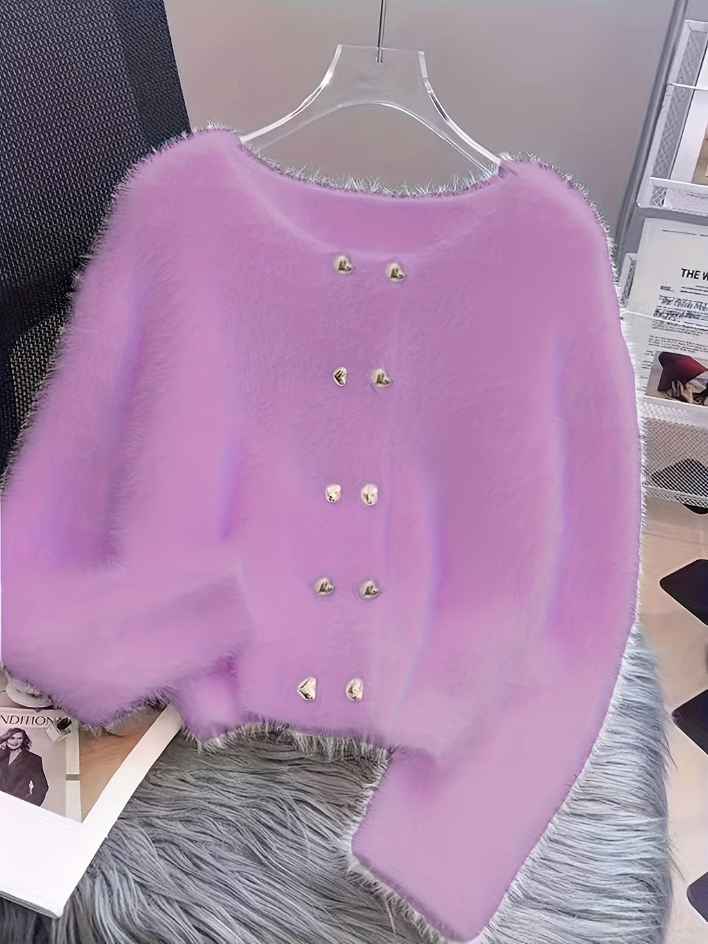 LUMMÉRAS Faux Mink Soft Knit Sweater