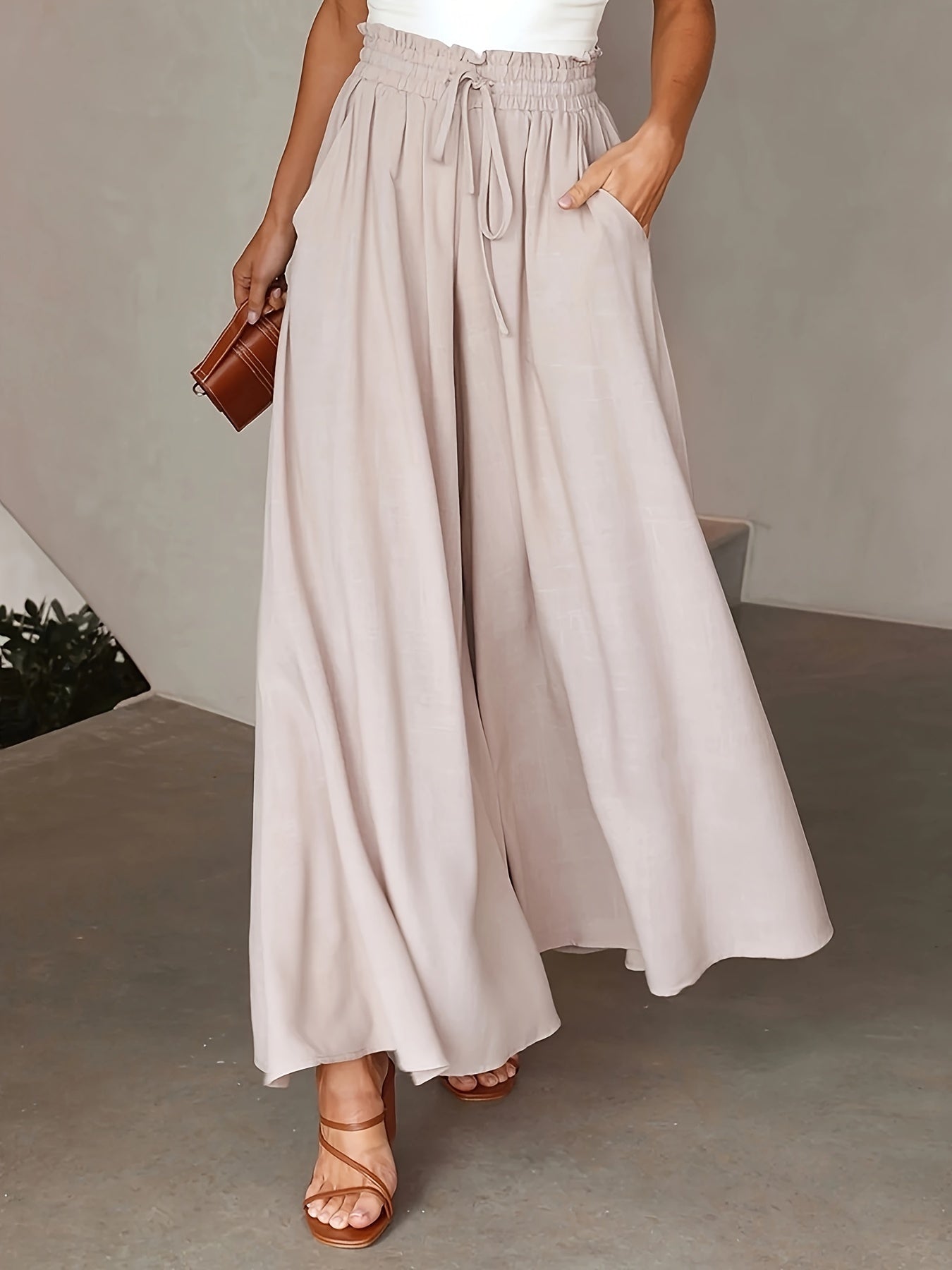 LUMMÉRAS Elegant High-Waisted Wide-Leg Women's Pants