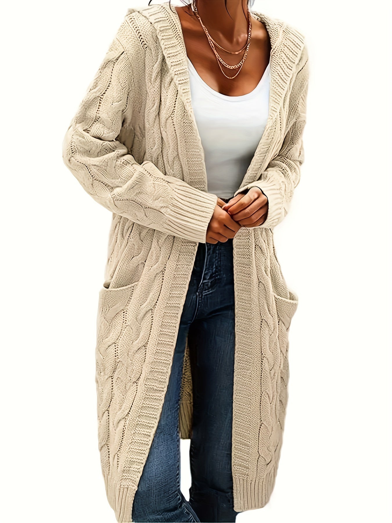 LUMMÉRAS Women's Open Front Cardigan with Pockets