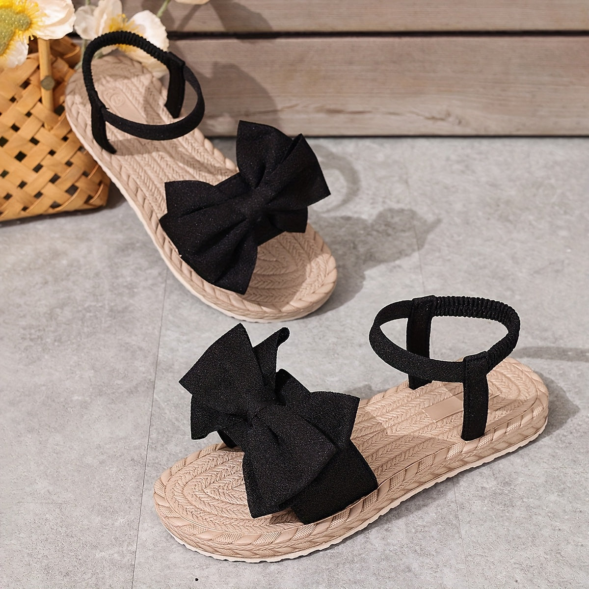 LUMMÉRAS Belle Bow Slide Sandals