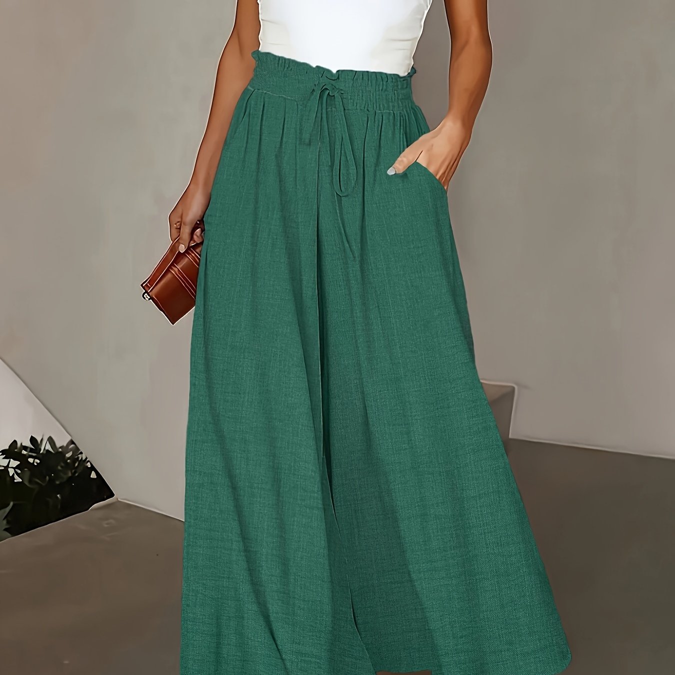LUMMÉRAS Elegant High-Waisted Wide-Leg Women's Pants